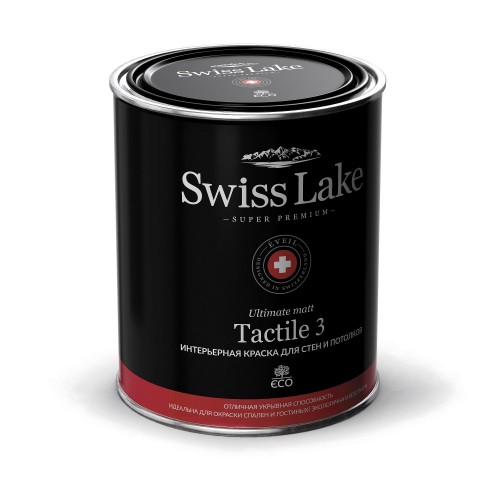 Краска Swiss Lake Tactile 3 глубокоматовая для стен и потолка краски White Brilliant