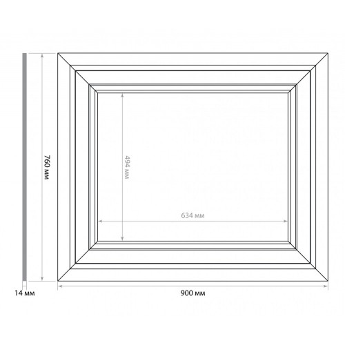 Стеновая панель DIY набор, арт. SET 002-7690 (760 х 900 х 14мм.)