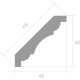 Карниз Ultrawood арт. CR 0015 (2440 х 48 х 48)