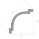 Карниз Ultrawood арт. CR 2390 (2000 х 90 х 90)
