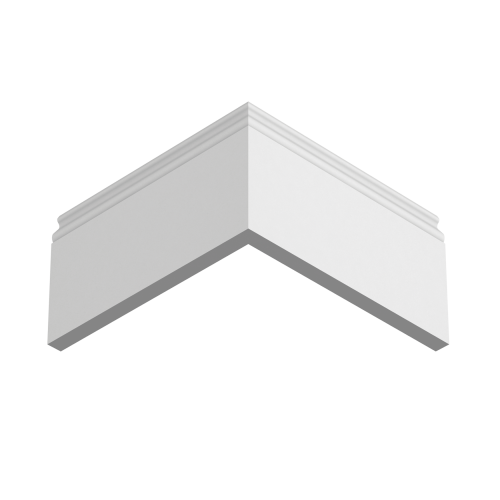 Плинтус белый Ultrawood арт. Base 5763 p (2000 x 133 x 15 мм.)