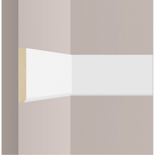 Плинтус белый Ultrawood арт. Base 8012 p (2000 x 80 x 12 мм.)