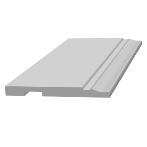 Плинтус белый Ultrawood арт. Base 5214 p (2000 x 133 x 12 мм.)
