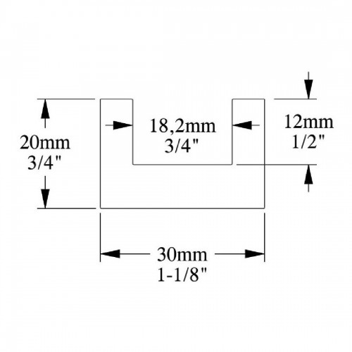 Профиль для верхней подсветки ORAC CX190F U-PROFILE