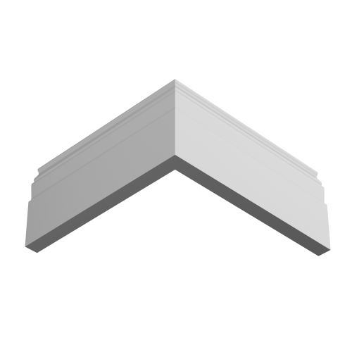 Плинтус белый Ultrawood арт. Base 0022 p (2000 x 80 x 12 мм.)