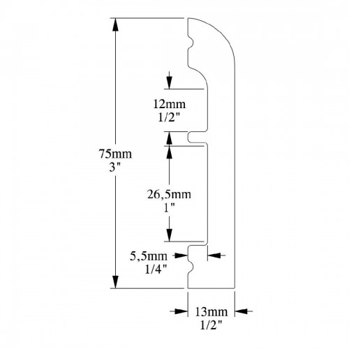 Плинтус ORAC SX183F CASCADE