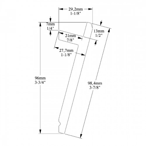 Профиль для нижней подсветки ORAC SX179 DIAGONAL