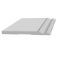 Плинтус белый Ultrawood арт. Base 0005 p (2000 x 219 x 15 мм.)