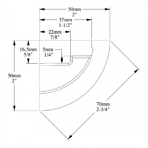 Профиль для верхней подсветки ORAC C362 CURVE