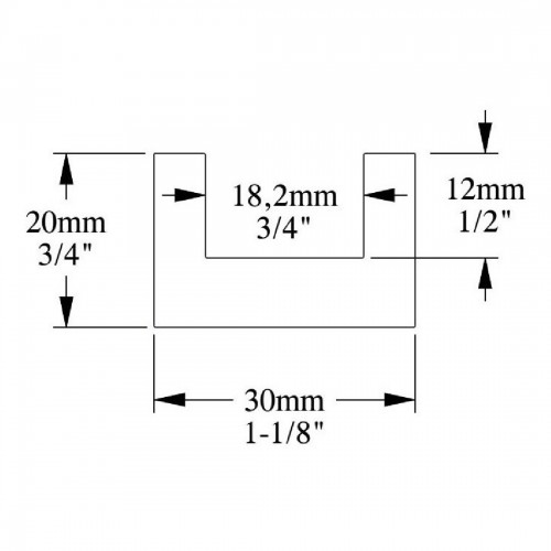 Профиль для нижней подсветки ORAC CX190F U-PROFILE