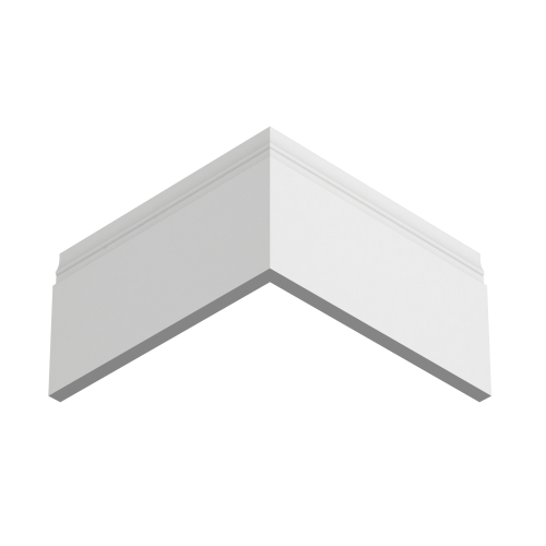 Плинтус белый Ultrawood арт. Base 5214 p (2000 x 133 x 12 мм.)