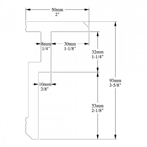 Профиль для нижней подсветки ORAC CX197 U-STEPS