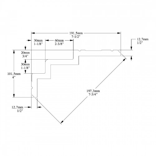 Карниз ORAC C392 STEPS