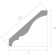 Карниз Ultrawood арт. CR 0001 i (2000 х 80 х 75)