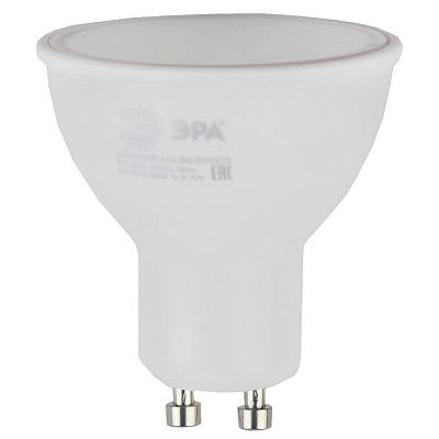 Лампа светодиодная ЭРА GU10 5W 4000K матовая ECO LED MR16-5W-840-GU10 Б0019063