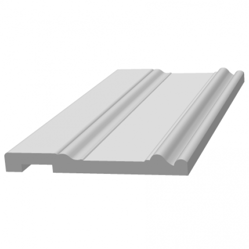 Плинтус белый Ultrawood арт. Base 0002 p (2000 x 133 x 14 мм.)