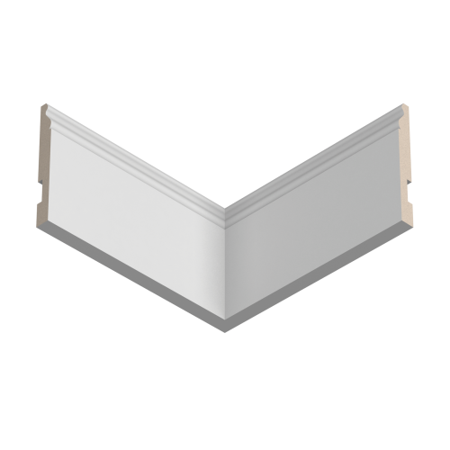 Плинтус белый Ultrawood арт. Base 5763 p (2000 x 133 x 15 мм.)