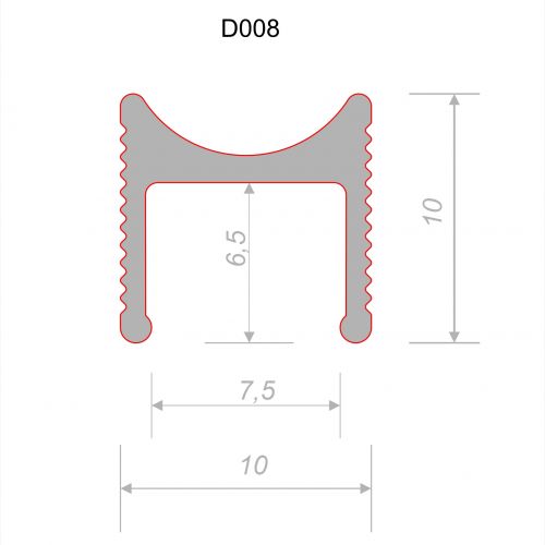 Разделительный профиль D008