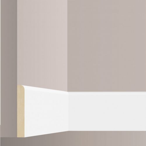 Плинтус белый Ultrawood арт. Base 8012 p (2000 x 80 x 12 мм.)