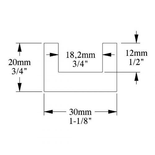 Профиль для нижней подсветки ORAC CX190 U-PROFILE