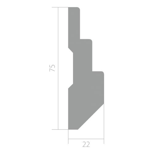 Молдинг Ultrawood арт. U 0004 (2200 х 75 х 22)