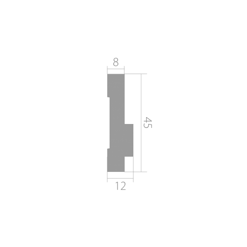Молдинг Ultrawood арт. U 0026 (2000 х 45 х 12)