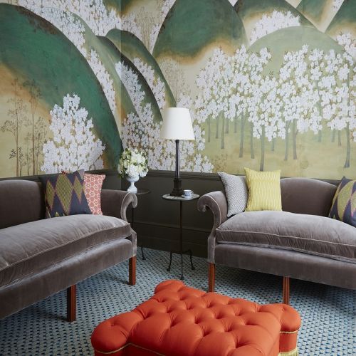  Английские обои De Gournay, коллекция Japanese & Korean, артикул Kiso Mountains/K-20