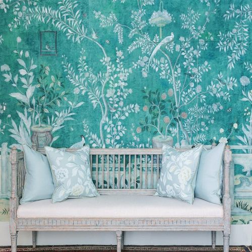 Английские обои De Gournay, коллекция Chinoiserie, артикул Salon Vert/C-088