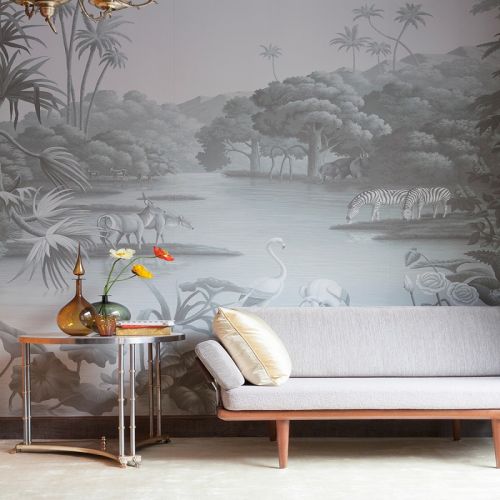 Английские обои De Gournay, коллекция Papiers Peints Panoramiques, артикул African Savannah/E-24