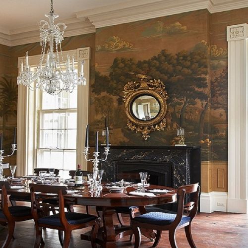 Английские обои De Gournay, коллекция Papiers Peints Panoramiques, артикул Les Sauvage de la Mer Pacifique/E-14