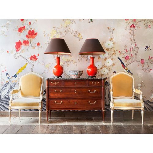 Английские обои De Gournay, коллекция Japanese & Korean, артикул Japanese Garden/K-05