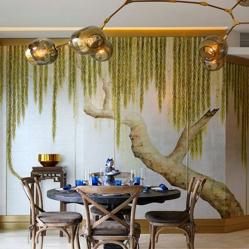  Английские обои De Gournay, коллекция Japanese & Korean, артикул Willow/K-09
