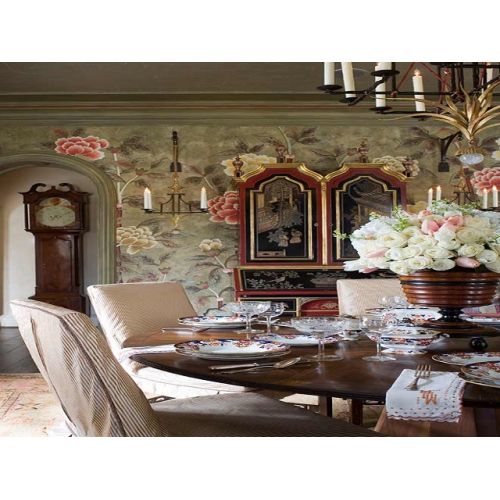 Английские обои De Gournay, коллекция Japanese & Korean, артикул Korean Peony/K-01