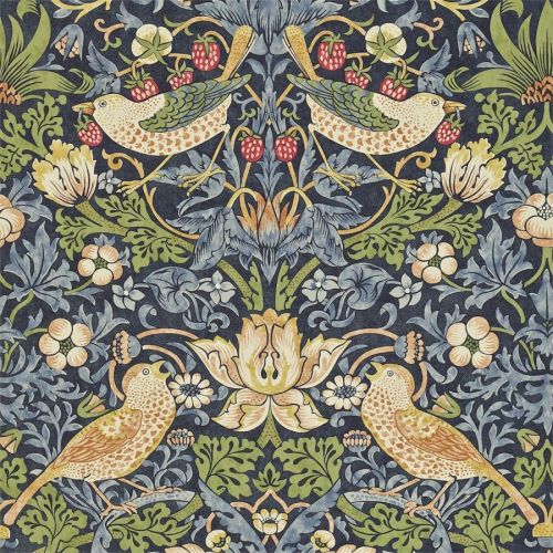 Обои Morris 216804 Strawberry Thief Indigo