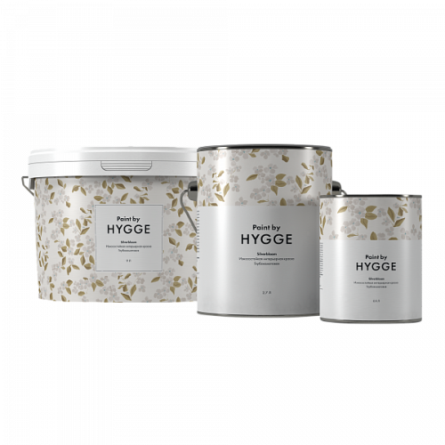 Краска Hygge Silverbloom Глубокоматовая водно-дисперсионная повышенной устойчивости для стен и потолков