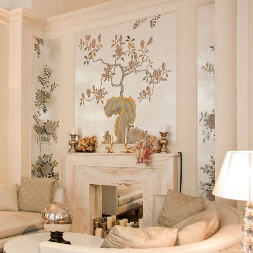 Английские обои De Gournay, коллекция Japanese & Korean, артикул Summer Night Blossom/K-02