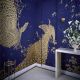 Английские обои De Gournay, коллекция Japanese & Korean, артикул Whistler Peacocks/K-15