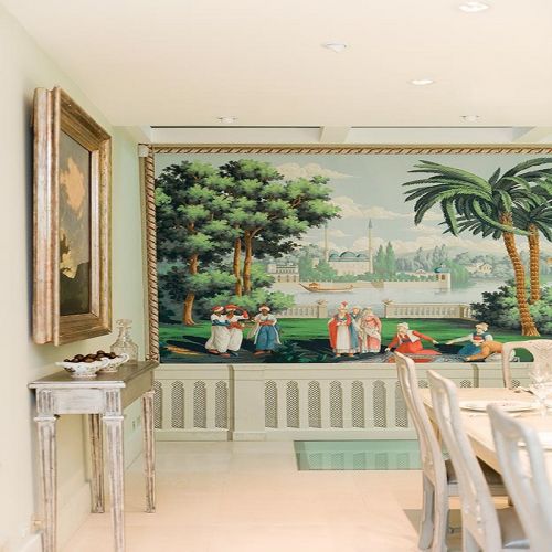  Английские обои De Gournay, коллекция Papiers Peints Panoramiques, артикул Rives du Bosphore/E-18