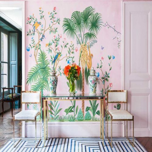 Английские обои De Gournay, коллекция Chinoiserie, артикул Amazonia/C-087