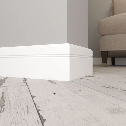 Плинтус белый Ultrawood арт. Base 5380 p (2000 x 110 x 10 мм.)