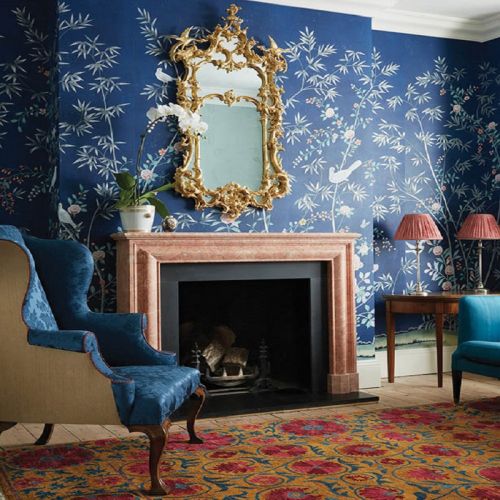 Английские обои De Gournay, коллекция Chinoiserie, артикул Portman/C-083