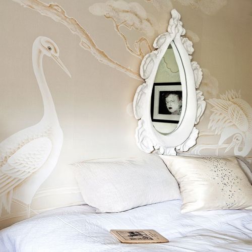 Английские обои De Gournay, коллекция Japanese & Korean, артикул Bamboo River Blossom/K-14