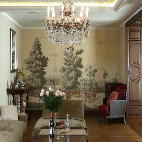  Английские обои De Gournay, коллекция Papiers Peints Panoramiques, артикул La Chasse de Compiegne/E-01