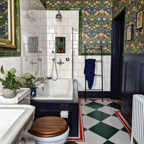 Обои Morris 216804 Strawberry Thief Indigo