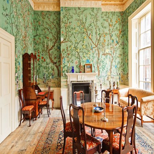 Английские обои De Gournay, коллекция Chinoiserie, артикул Abbotsford/C-080