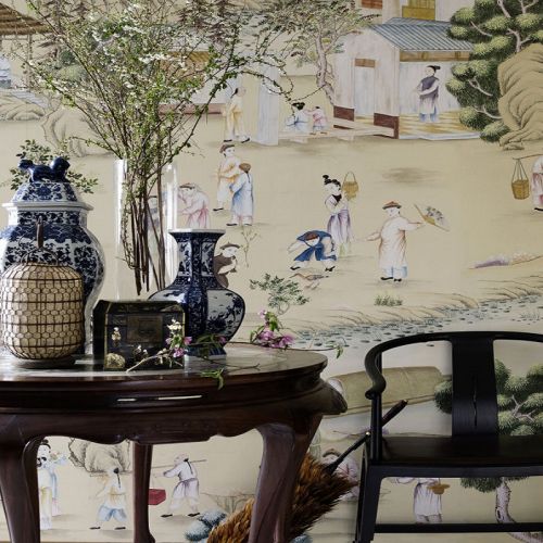  Английские обои De Gournay, коллекция Chinoiserie, артикул Hampton Court/C-025