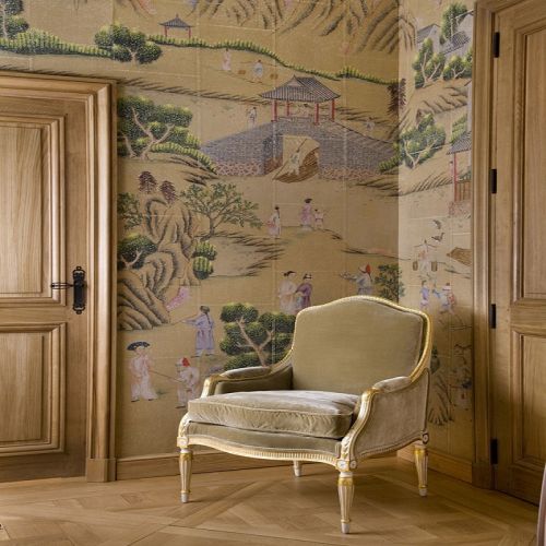  Английские обои De Gournay, коллекция Chinoiserie, артикул Hampton Court/C-025
