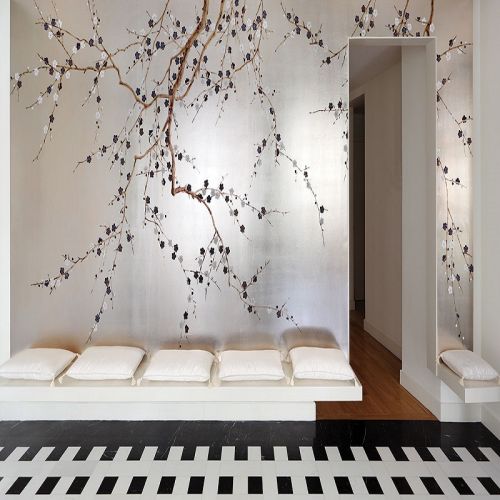  Английские обои De Gournay, коллекция Japanese & Korean, артикул Plum Blossom/K-07