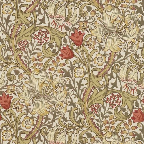 Обои Morris 216869 Golden Lily Biscuit