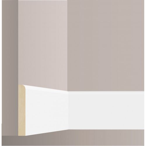 Плинтус белый Ultrawood арт. Base 8012 p (2000 x 80 x 12 мм.)